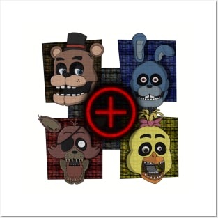 FNaF Plus Heads Posters and Art
